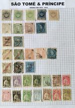São Tomé & Principe Stamps 1870-1910 Crown Issue Provisorio Republica Ceres Page