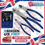 US PRO 3PC DIAGONAL SIDE CUTTING PLIERS WIRE CABLE SNIPS 6" 8" 10" LONG SET