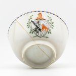 Chinese Qianlong Porcelain Armorial Arms Cooper Imp Drew Cup Gilt Qing 18C