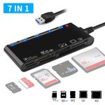 7 In 1 USB 3.0 Hub Adapter SD Micro SD CF TF MS XD Memory Card High Speed Reader