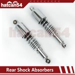 Kawasaki Z650 Z750 Chrome Shock Absorbers Pair Rear Shocks KZ 650 335mm W6-11
