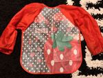 Pre Owned Strawberry Print Red Painting Apron For Toddlers