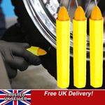 Premium Tyre Chalk Wax Marking Crayon Yellow Markers Crayons Pack 3