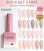 CANNI® HEMA 9ml Free Nail Gel Polish Base & Top Coat UV LED Soak Off 250 Shades
