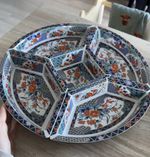 Japanese Imari porcelain lazy susan carousel tray