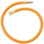 Bright Orange Air Line Leader Hose Whip 600mm x 10mm 1/4" BSP LL