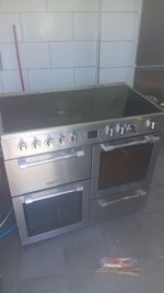 Leisure Cookmaster Freestanding Electric Range Cooker 2 Ovens 5 Hobs Silver