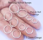925 Sterling Silver Hoop Sleeper Earrings | 6mm - 18mm |  Small - Large