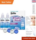 Elegant 2-Pack 60ml Contact Lens Solution for Sensitive Eyes - Travel Approved