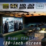 120" 16:9 HD Projector Screen Home Theater Outdoor 3D Movie Portable Foldable