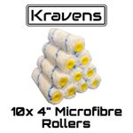 4" Inch Microfibre Mini Roller Refill Paint Sleeves (10 Pieces)