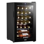 24 Bottle Wine Fridge with Digital Touch Screen Controls, Metal Shelves & LED Li