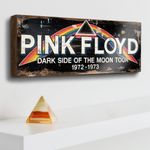 Pink Floyd Sign Dark Side of the Moon Concert Tour Wooden Wall Plaque