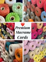 🌿 SALE Eco British Macramé Premium 3-4mm Cotton Cord Spool - Sustainable Craft