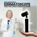 Dermatoscope Black 10x – Ideal for Skin Checks & Dermatology Clinics with Bulb