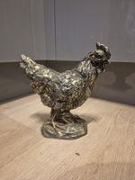Ornamental Chicken Sculpture Bronze  Effect Vintage Style 7"
