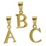 9ct Gold Alphabet Letter - Bail Charm / Pendant A - Z