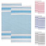 2 x Hammam Towel Large Rio Striped Turkish Beach Towels Fouta Peshtemal 