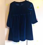 Mothercare Girls Navy Velvet  Dress 18-24 Months