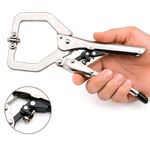 7" Automatic Self-Adjusting C-Clamp Locking Pliers Quick Release with Pads