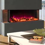 Panoramic Fireplace Electric Media Log Fire View LED Fireplace Decoration Vision