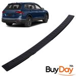 Rear Bumper Sill Protector Guard Gloss Black ABS for Volkswagen Tiguan (16-23)