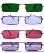 MENS MOD 60s SQUARE RECTANGLE SUNGLASSES Sixties Granny Glasses McGuinn Marriott