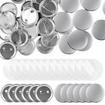 200 Sets Blank Button Making Supplies Round Badge Button Parts,25mm/32mm/58mm