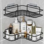 2 Pack Corner Shower Caddy Bathroom Organizer Storage Shelf No Drilling Rack UK