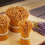 50 pcs 100% Church Pure Beeswax Candles Eco Friendly Organic 5.6mm 17cm 6.7inch