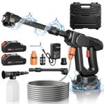 6 in 1 Portable Cordless Car High Pressure Washer Water Wash Cleaner +2 Battery