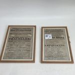 Antique Theatre Royal Drury Lane Playbills 1826 1833 Framed Pair London