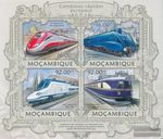 Stamps Mosambik 2013 Mi 6324-6327 Sheetlet MNH 2013 Hochgeschwindigkeitszüge