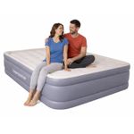 Air Bed King Size Blow Up Inflatable Camping Mattress and Built in Electric Pump