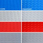 Heavy Duty PVC Vinyl Coin Diamond Flooring Matting Garage Work Van 3mm Thick