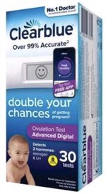 CLEARBLUE OVER 99% ACCURATE OVULATION TEST ADVANCED DIGITAL (30 TESTS) RRP49.99£