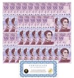 Venezuela 100 Digitales banknotes 2021 qty 25 UNC 100 million bolivars