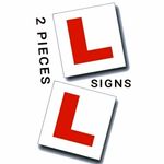 2 x FULLY MAGNETIC L PLATES SECURE Quick Easy To Fix Learner Sign Car Bike UK 