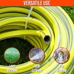 15M 20M 25M 30M 50M Garden Hose Pipe Reel Watering Hosepipe 4- LAYER Yellow