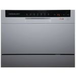Cookology CTTD6SL Silver Table Top Dishwasher, 6 place settings, Mini Countertop