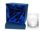 Personalised Laser Engraved Crystal Whisky Mixer Glass in Silk Lined Gift Box