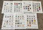 AMAZING USA STAMPS LOT ON BOISBRIAND QUEBEC AUCTION PAGES, FLAGS, EAGLES ETC. #3