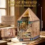 DIY Book Nook Hall of Eternity Wooden Dollhouse Kit Miniature 3D Puzzle Model