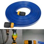 15M Flat Food Grade Water Hose Pipe & Connector for Caravan, Motorhome &Boat