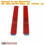 Red Reflector Warning Plate Self-adhesive Sticker For Car ATV Truck Trailer Bike