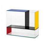 Mondrian Style Acrylic Vase 3 in 1, Modern Art Decor Geometric Flower Vase