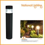 ZONE LED Bollard Post Light E27 Waterproof Black Aluminium Garden Light-IP65