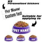 Personalised Pet Name Stickers For Cat Dog Bowl Food Bowls Water Dish