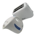 Caravan Kettle And Toaster Set (Low Wattage Kitchen Camping Motorhome White)