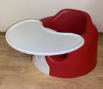 Bumbo Seat Red Tray Harness Straps Baby Chair Weaning Feeding Sit Me Up Support